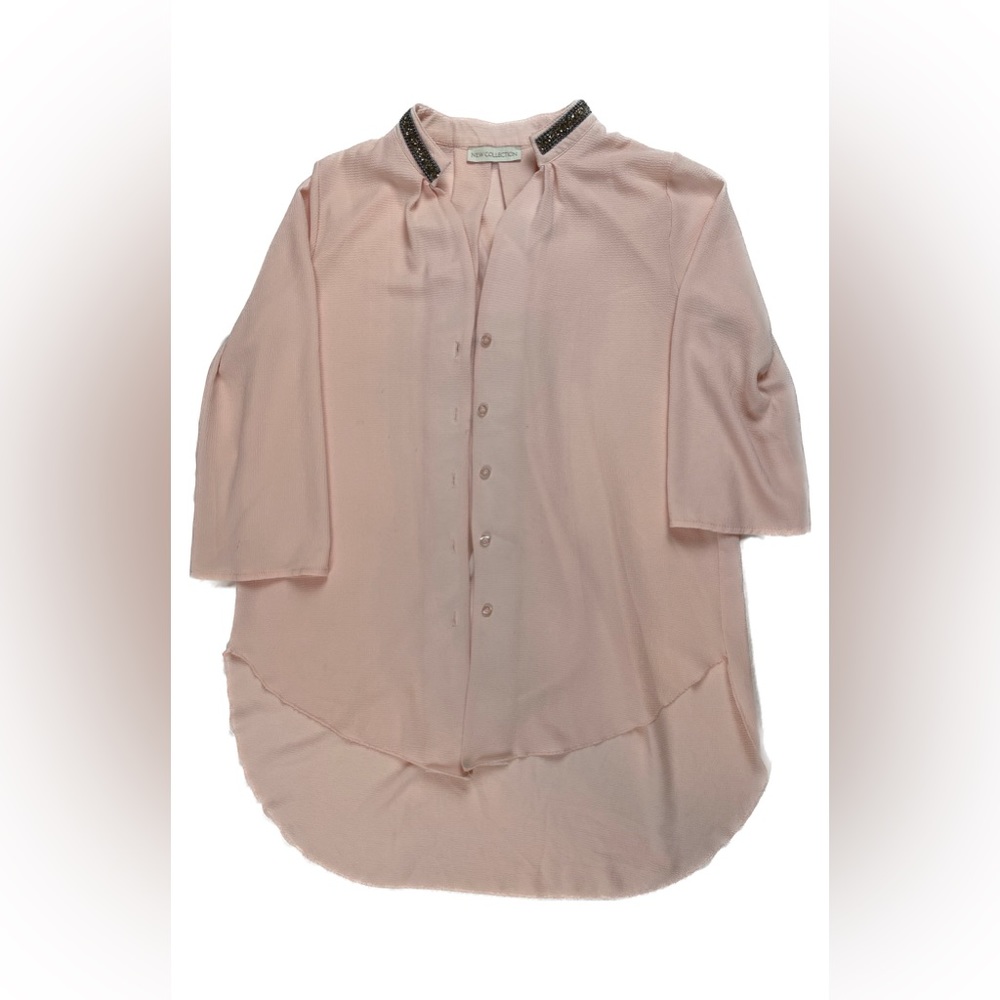 New Collection Black & Pink Blouse.Size:18 Material: 95% polyester & 5% Spandex